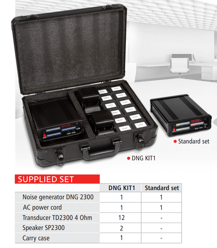 DNG 2300 white noise generator kit with accessories