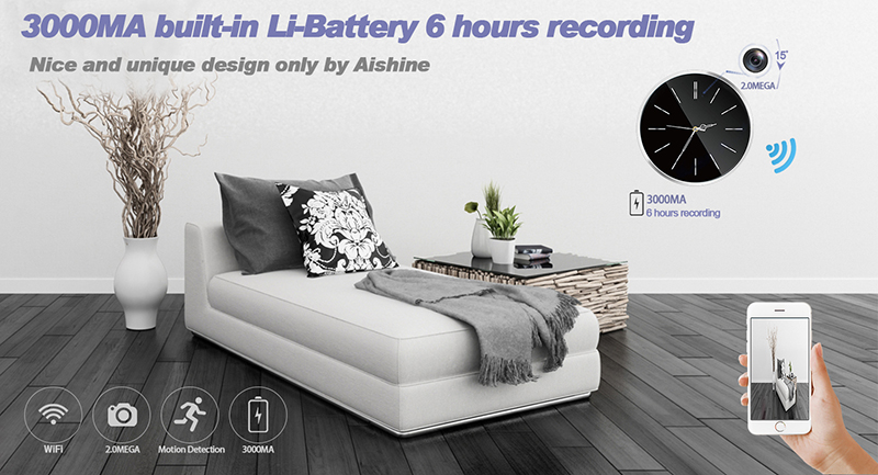 Wall Clock 1080P Covert Wi-Fi P2P Security Camera Spy Shop Europe