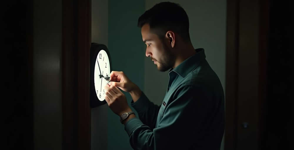 Technician sweeping for bugs with professional equipment