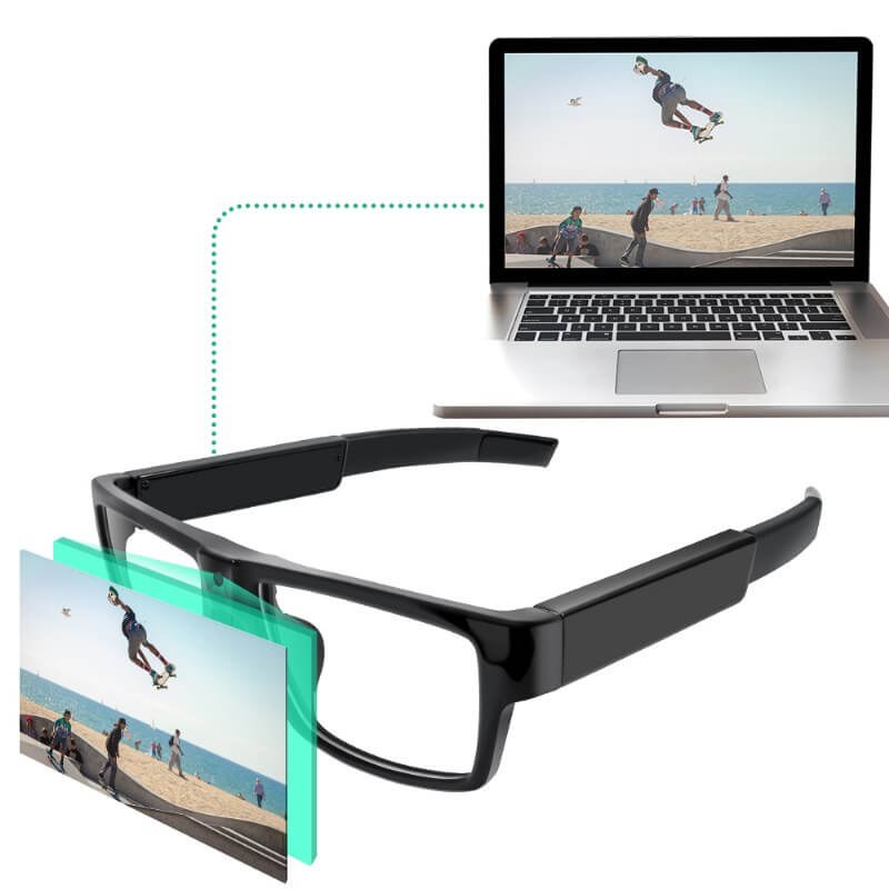 Full HD 1080P Eyeglasses Mini DVR with 16GB built in memory 