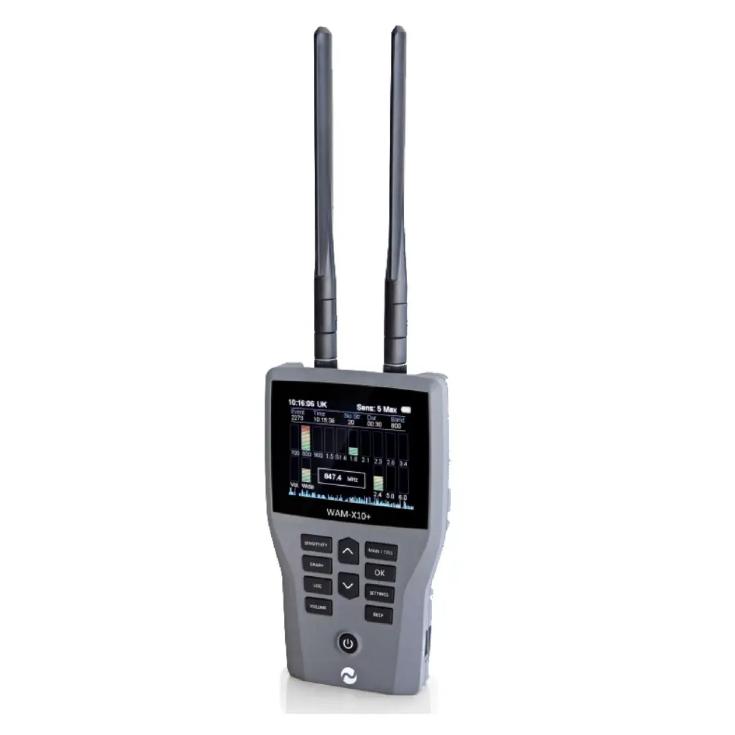 مراقب النشاط اللاسلكي WAM-X10 5G مع مدى من 0 إلى 14 جيجاهرتز
