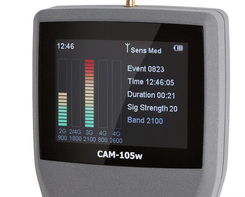 CAM-105w Mobilfunk-Signaldetektor 2G/3G/4G WLAN/BT