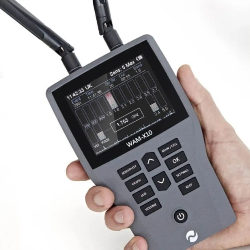 مراقب النشاط اللاسلكي WAM-X10 5G مع مدى من 0 إلى 14 جيجاهرتز