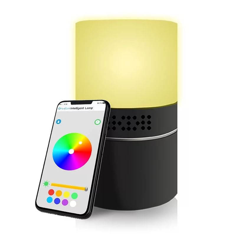 1080P Rotating Color Changing Lamp Security Wi-Fi Camera 