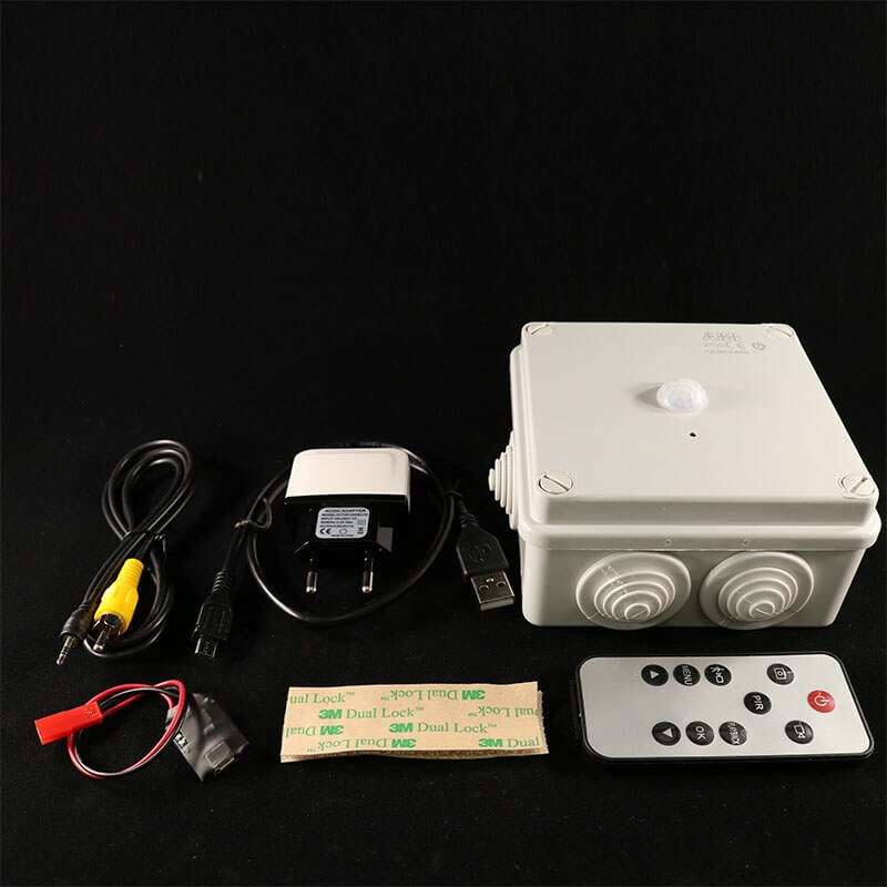 UltraLife Spion Kamera in einer Anschlussbox mit PIR-Sensor